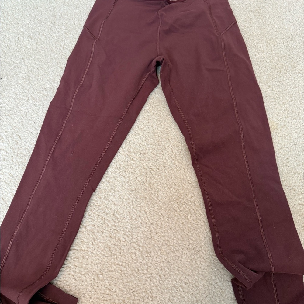 Lululemon Athletica Maroon Leggings